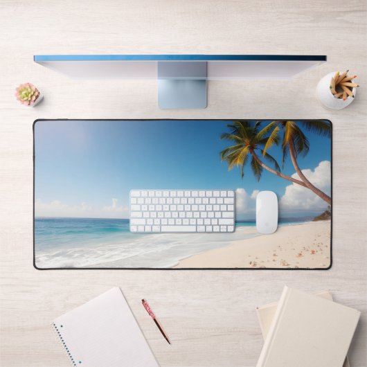 Prachtige Ocean Beach Palm Tree Desk Mat (Kantoor 1)