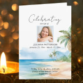 Prachtige Ocean Beach Viering van het leven Begraf Programma