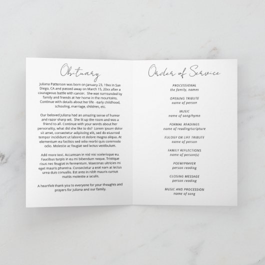 Prachtige Ocean Beach Viering van het leven Begraf Programma (Binnen)