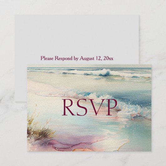 Prachtige Ocean RSVP (Voorkant / Achterkant)