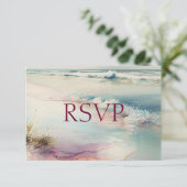 Prachtige Ocean RSVP Kaartje (Staand voorkant)