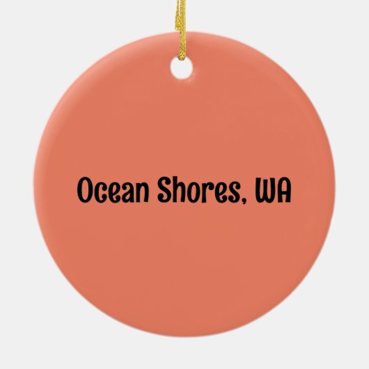 Prachtige Ocean Shores strandzonsonderste foto Keramisch Ornament (Achterkant)