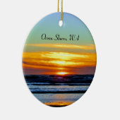 Prachtige Ocean Shores strandzonsonderste foto Keramisch Ornament (Rechts)