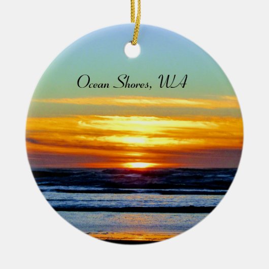 Prachtige Ocean Shores strandzonsonderste foto Keramisch Ornament (Voorkant)