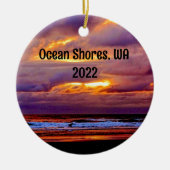 Prachtige Ocean Shores strandzonsonderste foto Keramisch Ornament (Voorkant)