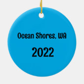 Prachtige Ocean Shores strandzonsonderste foto van Keramisch Ornament (Achterkant)