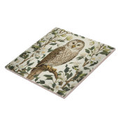 Prachtige Oeral Uil en Magnolia bloesems Tegeltje (Zijkant)