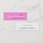 Prachtige ogen Roze as en Brows Mini Visitekaartje (Voorkant / Achterkant)