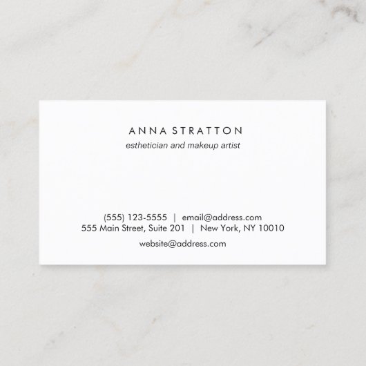 Prachtige ogen Roze as en Brows Visitekaartje (Achterkant)