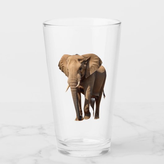 Prachtige olifant glas (Voorkant)