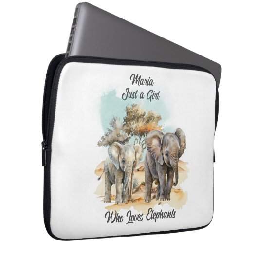 Prachtige olifant laptop sleeve (Voorkant Rechts)