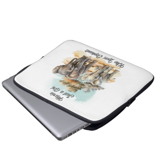 Prachtige olifant laptop sleeve (Voorkant onderkant)