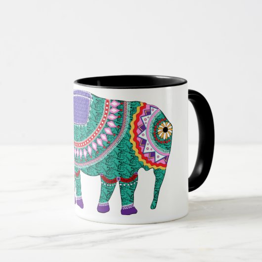 Prachtige  olifant mok (Voorkant rechts)