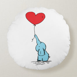 Prachtige olifant ronde kussen dierlijke cartoon
