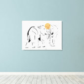 Prachtige olifant Wrapped Canvas Art Afdruk (Insitu (Houten vloer))