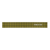 Prachtige Olive Green Pset - Jouw naam / Greeting Grosgrain Lint (Voorkant)