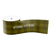 Prachtige Olive Green Pset - Jouw naam / Greeting Grosgrain Lint (Spoel)