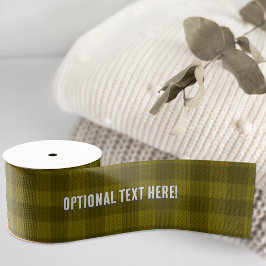 Prachtige Olive Green Pset - Jouw naam / Greeting Grosgrain Lint