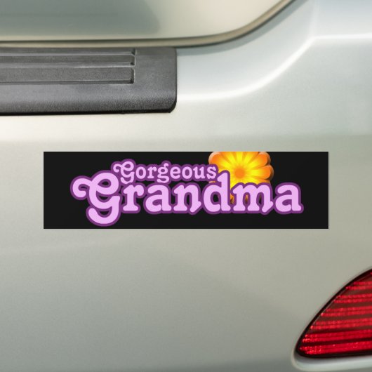 Prachtige oma bumpersticker (Op auto)