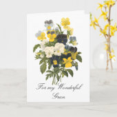 Prachtige oma kaart (Gele Bloem)