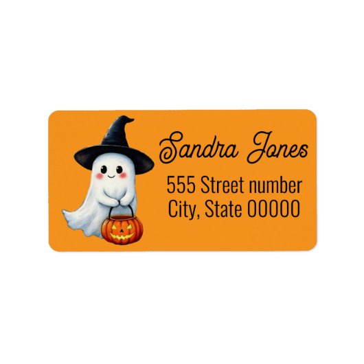 Prachtige one of a kind adresetiketten Halloween Etiket (Voorkant)