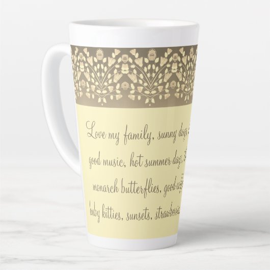 Prachtige ontwerper Inspirerend Latte Mok (Linkerhoek)