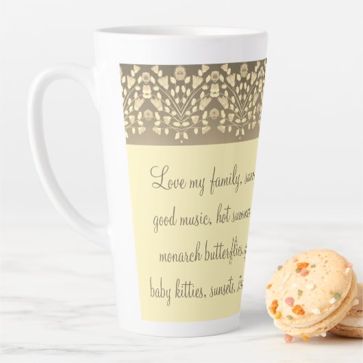 Prachtige ontwerper Inspirerend Latte Mok (In situ)