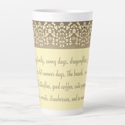 Prachtige ontwerper Inspirerend Latte Mok (Voorkant)