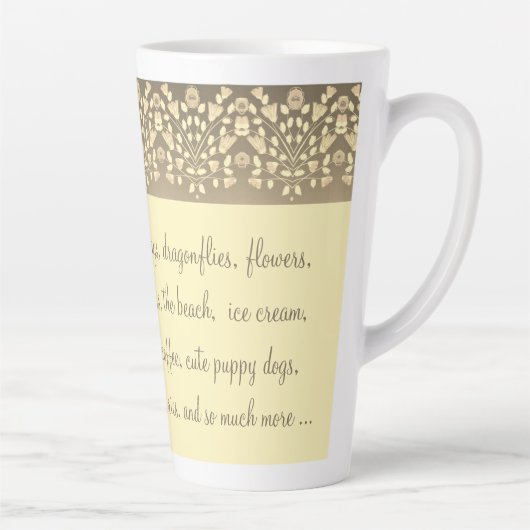 Prachtige ontwerper Inspirerend Latte Mok (Rechts)