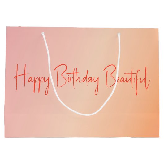 Prachtige ontwerper van Pastel Shade Groot Cadeauzakje (Achterkant)