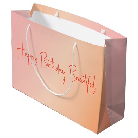 Prachtige ontwerper van Pastel Shade Groot Cadeauzakje (Achterkant Gekanteld)