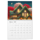 Prachtige ontwerpkalender kalender (Feb 2027)