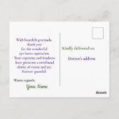 Prachtige ooglenzenoperatie briefkaart (Achterkant)