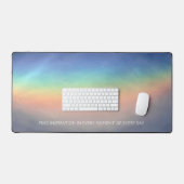 Prachtige oogverblindende regenboog in de wolken bureaumat (Keyboard & Muis)