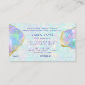 Prachtige Opal Edelsteen Iridescent Aanbevelingskaartje (Achterkant)