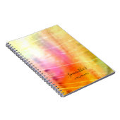 Prachtige Oranje Abstracte Journal Notitieboek (Rechterzijde)
