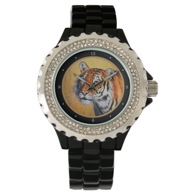Prachtige Oranje bengachtige tijger Horloge (Voorkant)