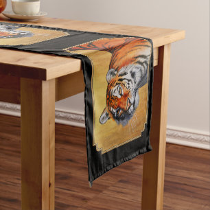 Prachtige Oranje bengachtige tijger Medium Tafelloper