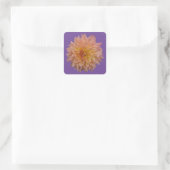 Prachtige oranje dahlia vierkante sticker (Tas)