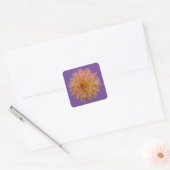 Prachtige oranje dahlia vierkante sticker (Envelop)