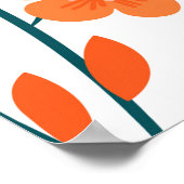 Prachtige oranje en pastelbloemen, naadloos poster (Hoek)