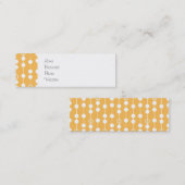 Prachtige Oranje en witte kralenpatroon Mini Visitekaartje (Voorkant / Achterkant)