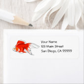 Prachtige Oranje goudvis Etiket (Insitu)