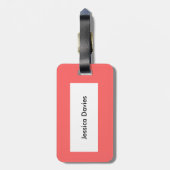 Prachtige Oranje Hibiscus Flower Custom Luggable Bagagelabel (Achterkant verticaal)