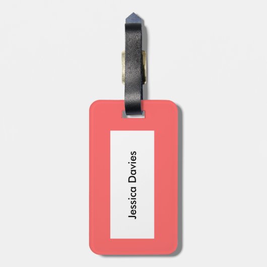 Prachtige Oranje Hibiscus Flower Custom Luggable Bagagelabel (Achterkant verticaal)