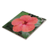 Prachtige Oranje Hibiscus Flower Tile Tegeltje (Zijkant)