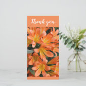 Prachtige Oranje Kaffir Lily Flowers Bedankkaart (Staand voorkant)