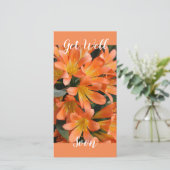 Prachtige Oranje Kaffir Lily Flowers Feestdagenkaart (Staand voorkant)