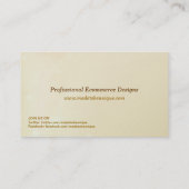 Prachtige Oranje Monogram-visitekaartje Visitekaartje (Achterkant)