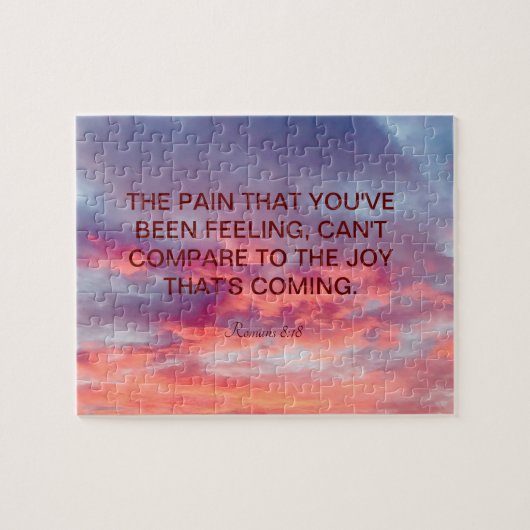 Prachtige Oranje rode en rode zonsondergang Bijbel Legpuzzel (Horizontaal)